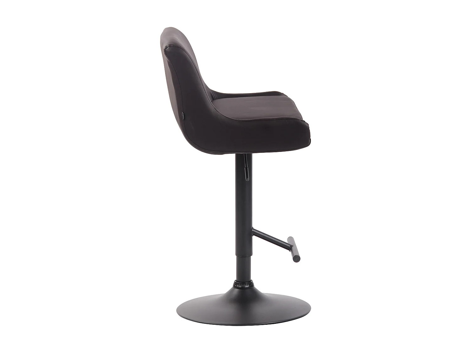 Lot de 2  Tabouret de bar - Similicuir & Métal - Marron - Club