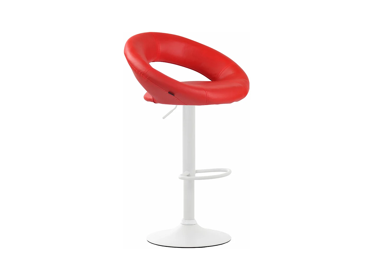 Tabouret de bar - Similicuir & Métal - Rouge - Olinda