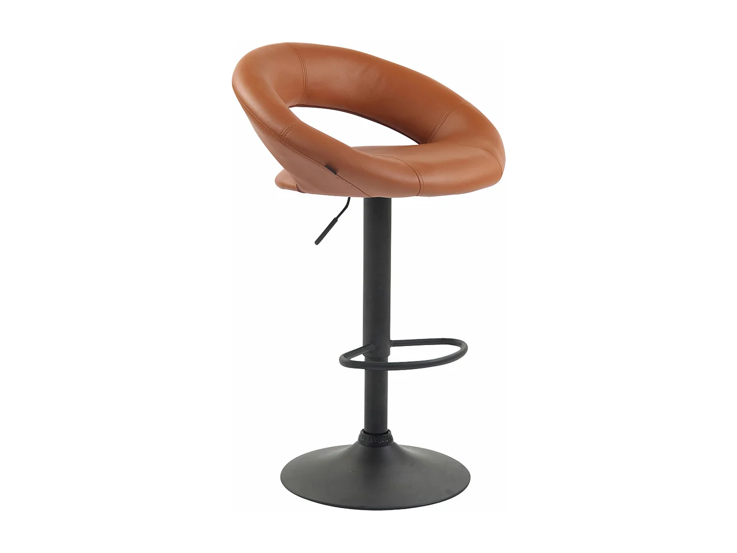 Tabouret de bar - Similicuir & Métal - Marron clair - Olinda