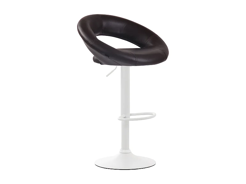 Tabouret de bar - Similicuir & Métal - Marron - Olinda