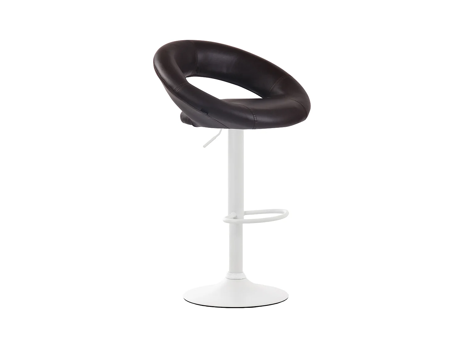 Tabouret de bar - Similicuir & Métal - Marron - Olinda