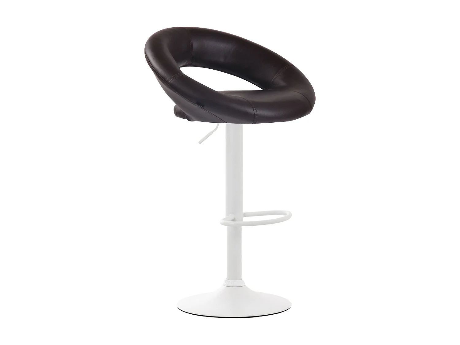 Lot de 2  Tabouret de bar - Similicuir & Métal - Marron - Olinda