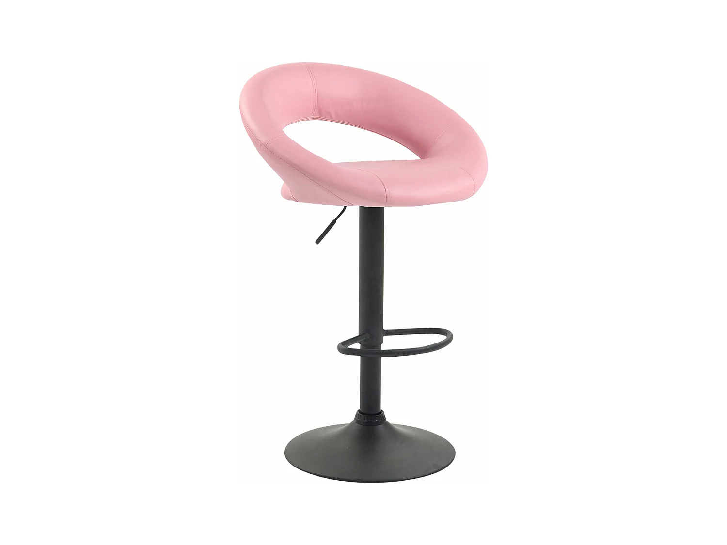 Tabouret de bar - Similicuir & Métal - Rose - Olinda