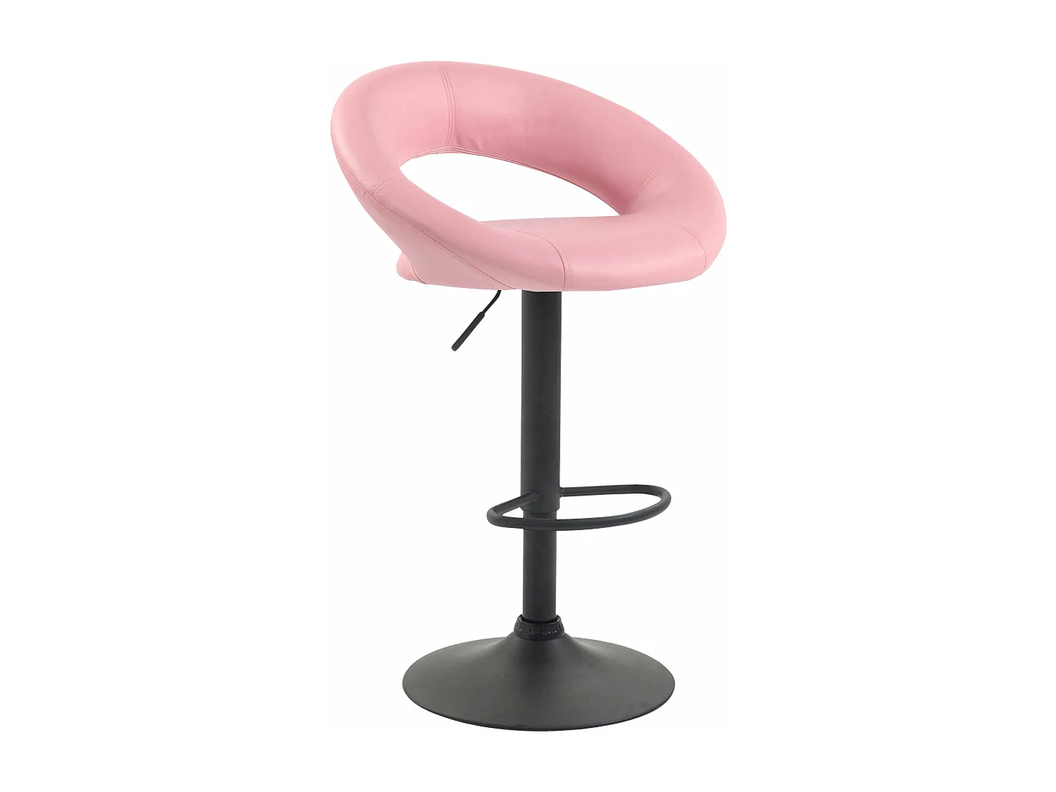 Tabouret de bar - Similicuir & Métal - Rose - Olinda