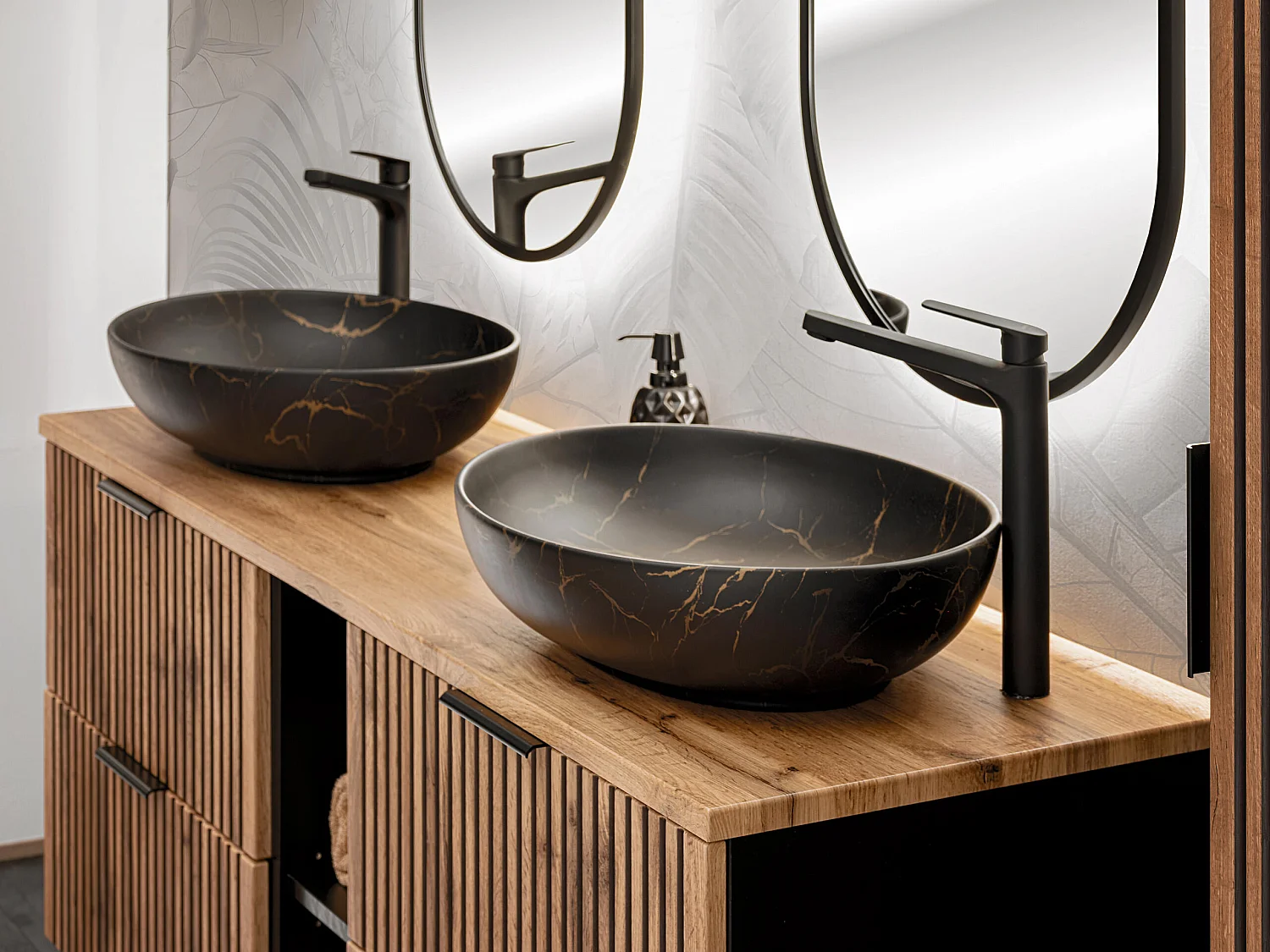 Schrank Unter Waschbecken XILO CUW80 2D 80x46x57 Dunkelgrau