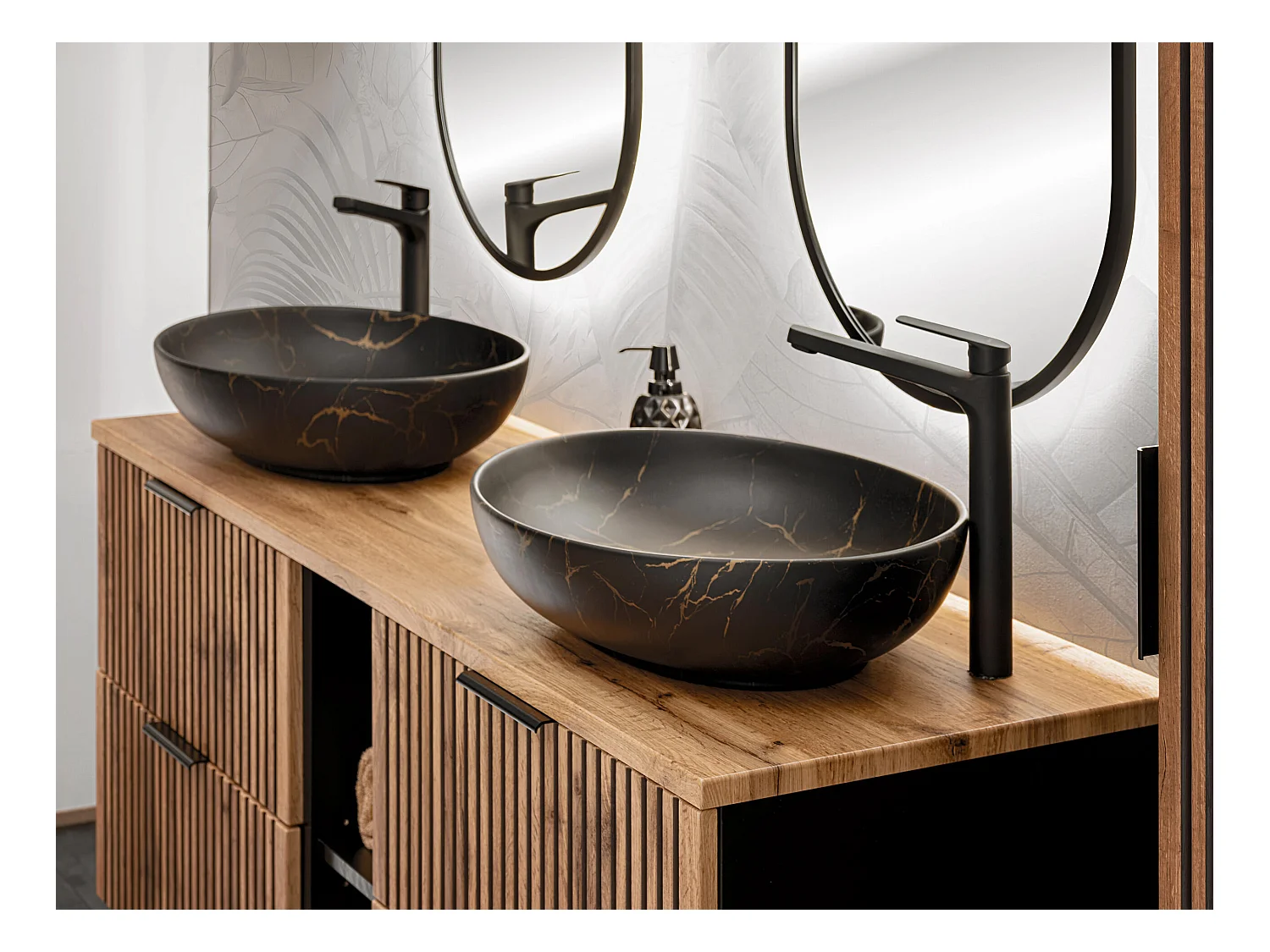 Armoire Sous Lavabos XILO CUW80 2D 80x46x57 Grisfoncé