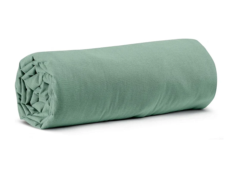 Drap housse Calita sauge 140 x 190 x 30 cm Vivaraise