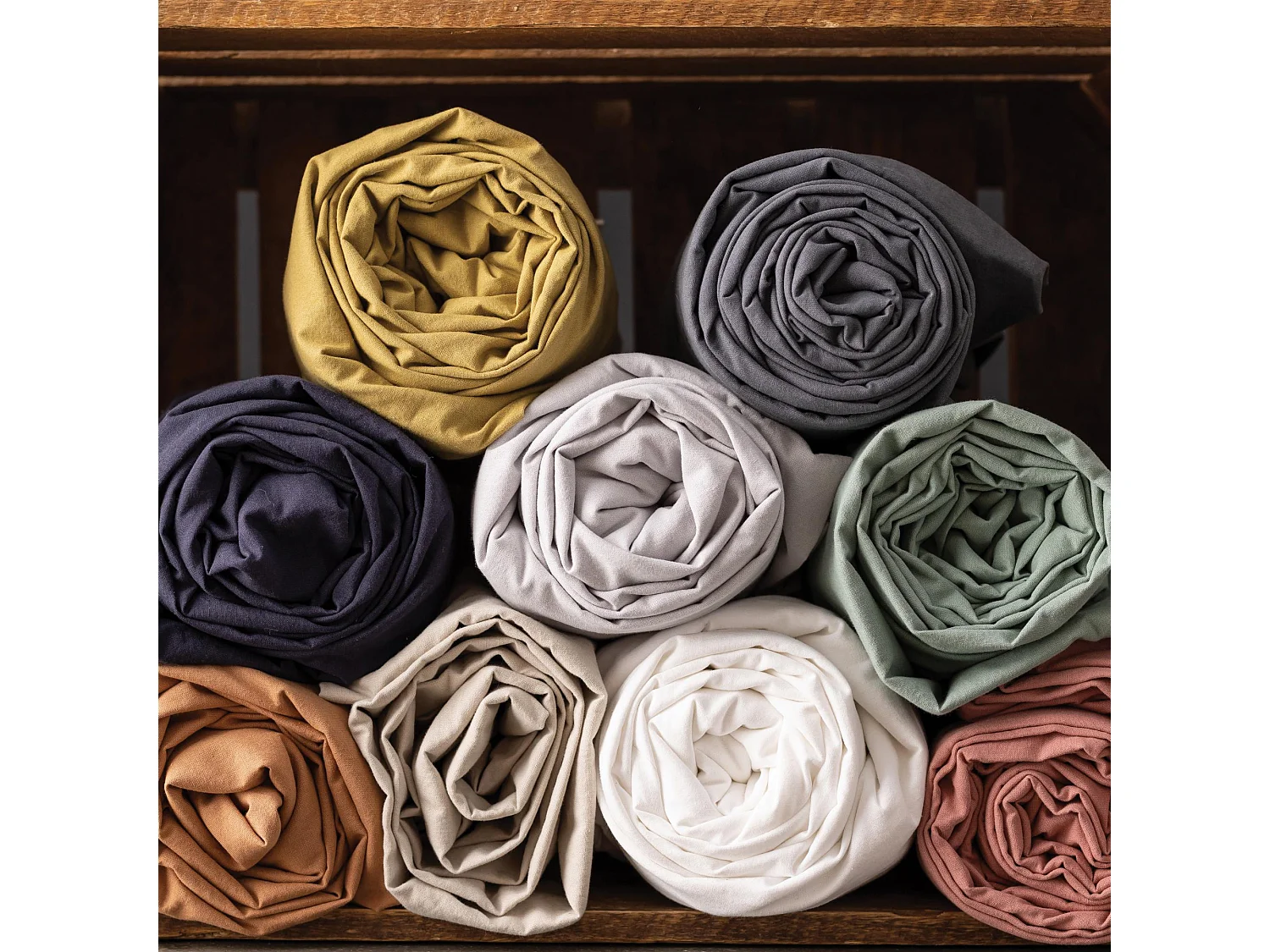 Drap housse Calita cannelle 180 x 200 x 30 cm Vivaraise