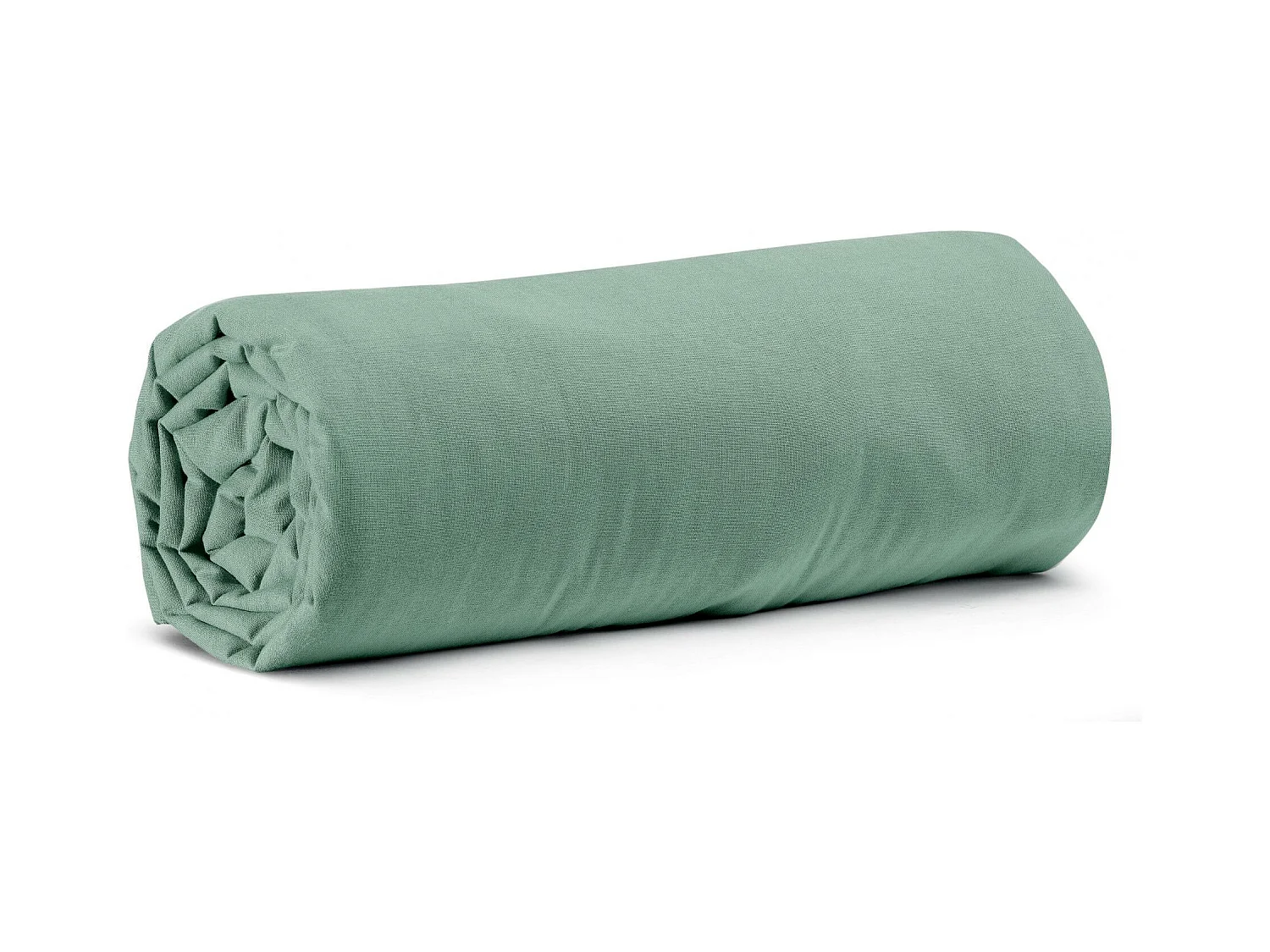 Drap housse Calita sauge 160 x 200 x 30 cm Vivaraise