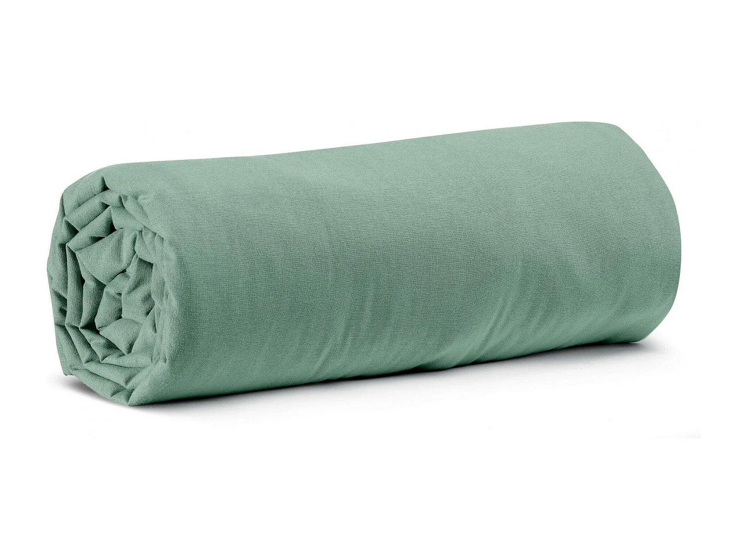 Drap housse Calita sauge 160 x 200 x 30 cm Vivaraise