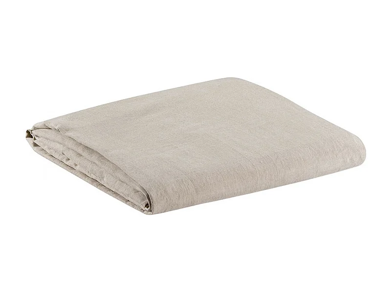 Drap Housse Stonewashed Zeff naturel 160 x 200 x 30 cm Vivaraise