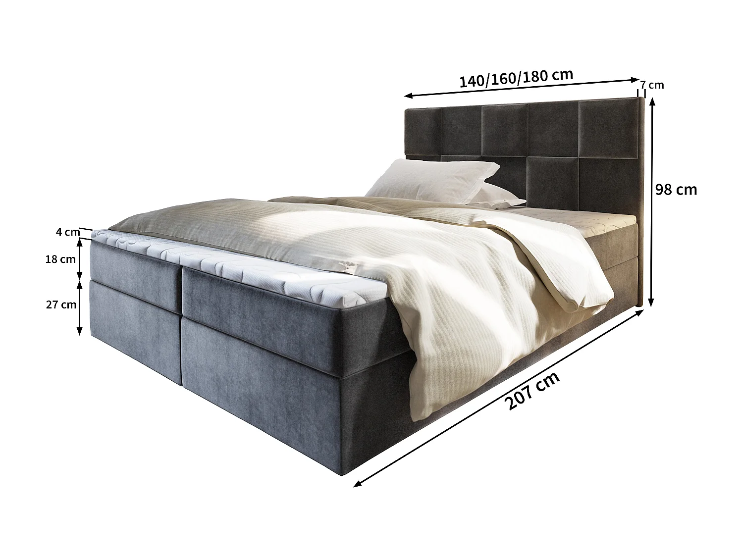 Lit continental PRATA