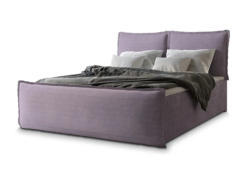 Boxspringbed MONTA 180x200 cm Set met hoofdbord, bedbodem en matras, Poederroze