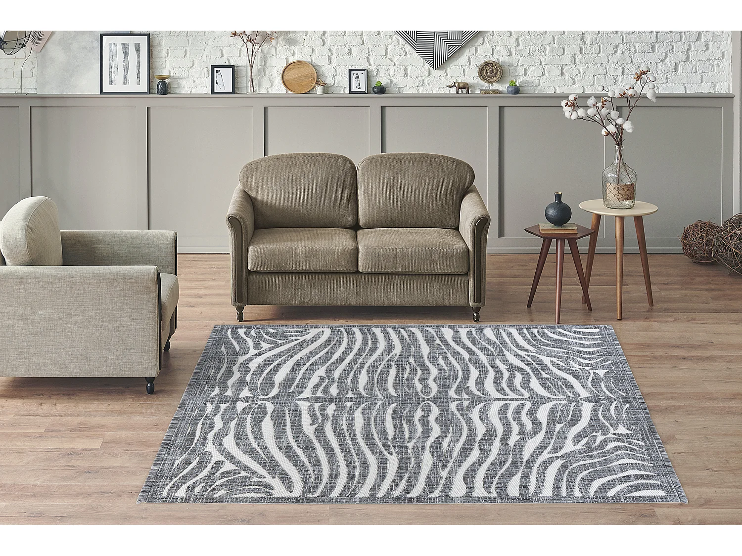 Tapis - Saray 325 Gris 80cm x 150cm