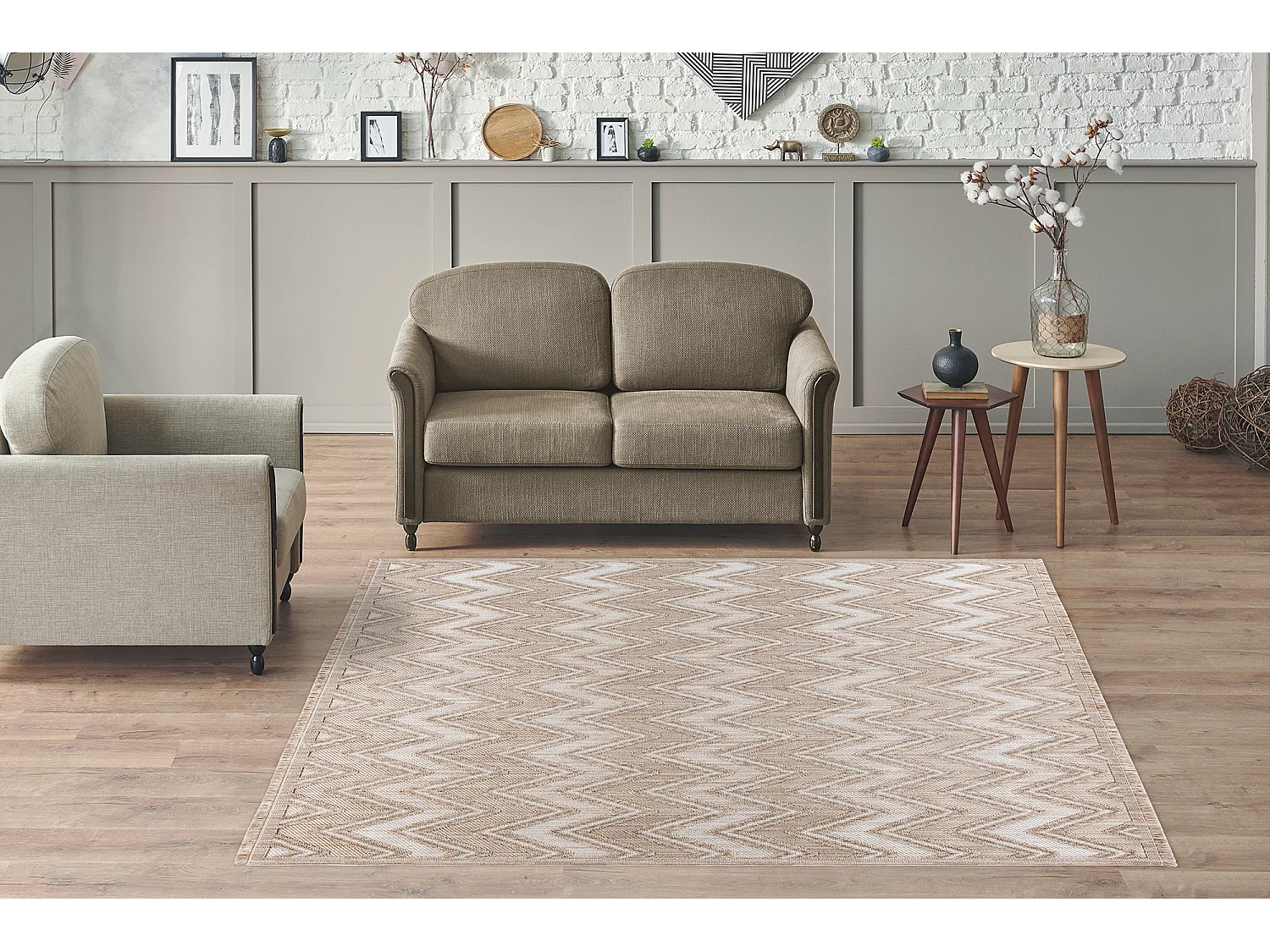 Tapis - Saray 225 Beige 160cm x 230cm