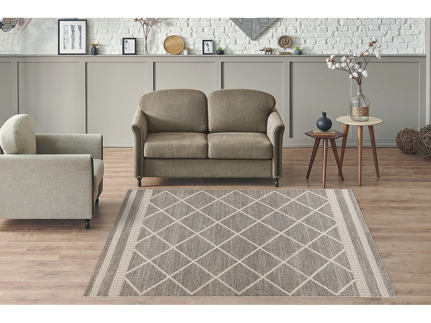 Tapis - Tika 225 Brun / Beige 160cm x 230cm