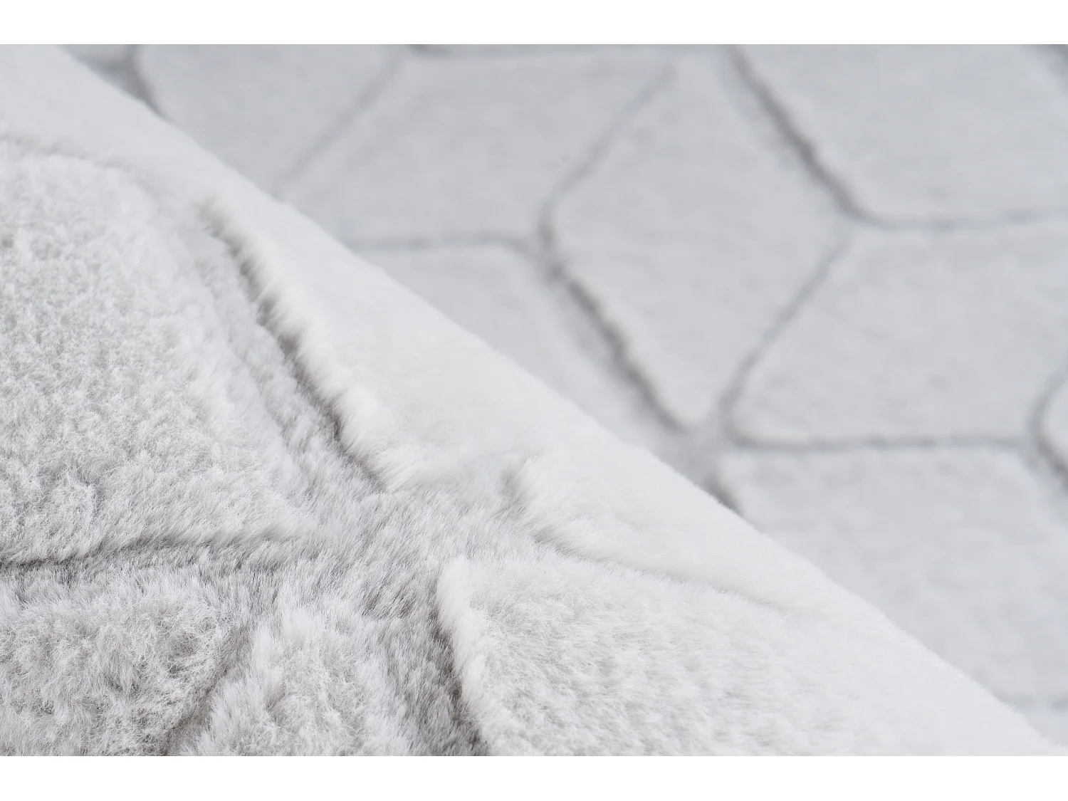 Vloerkleed - Namaste 125 Wit / GrijsBlauw 80cm x 150cm