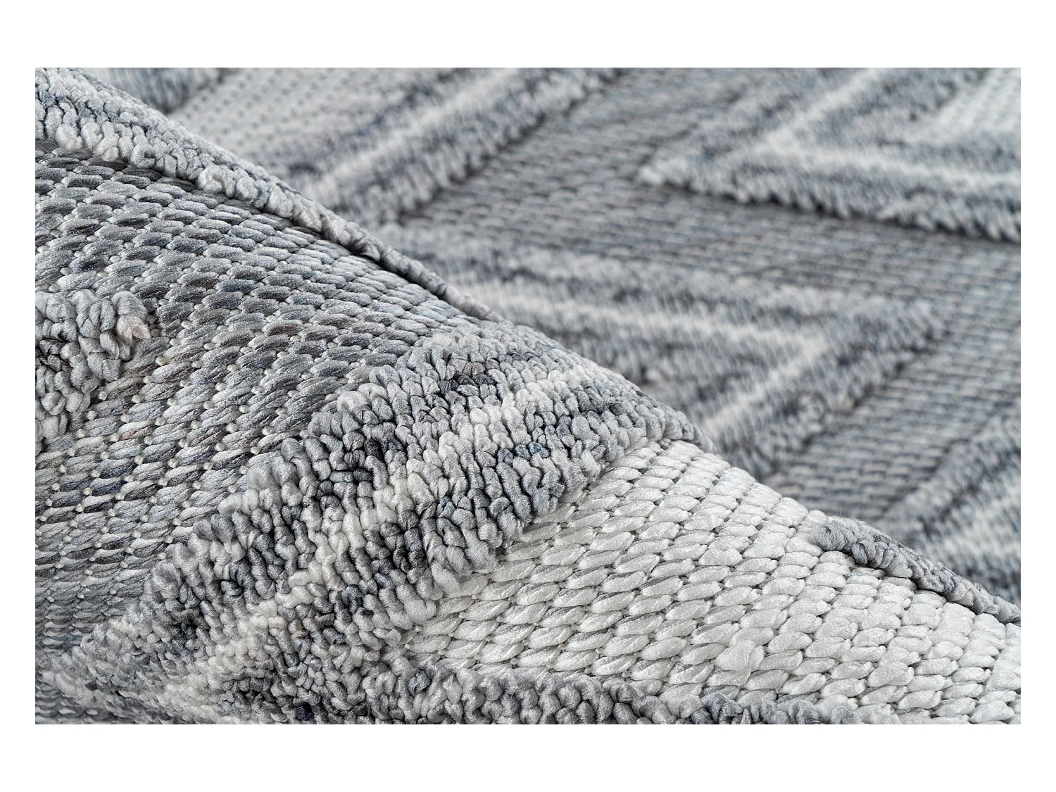 Vloerkleed - Saray 225 Grijs / Wit 120cm x 170cm