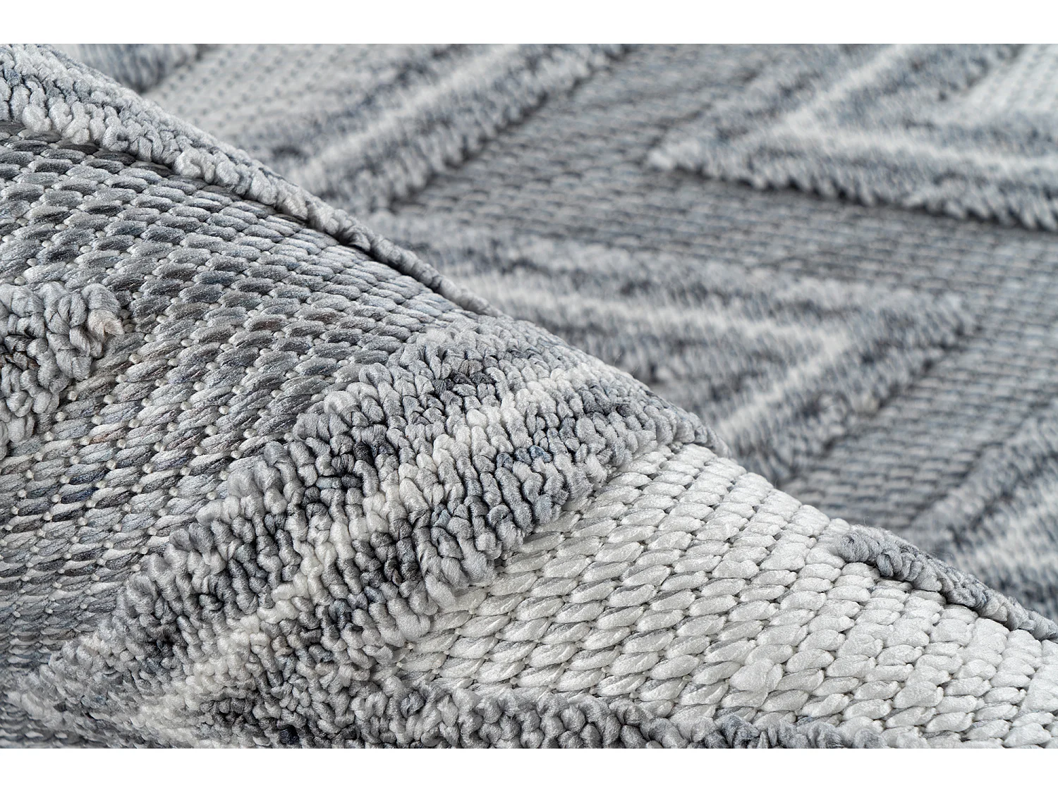 Vloerkleed - Saray 225 Grijs / Wit 120cm x 170cm