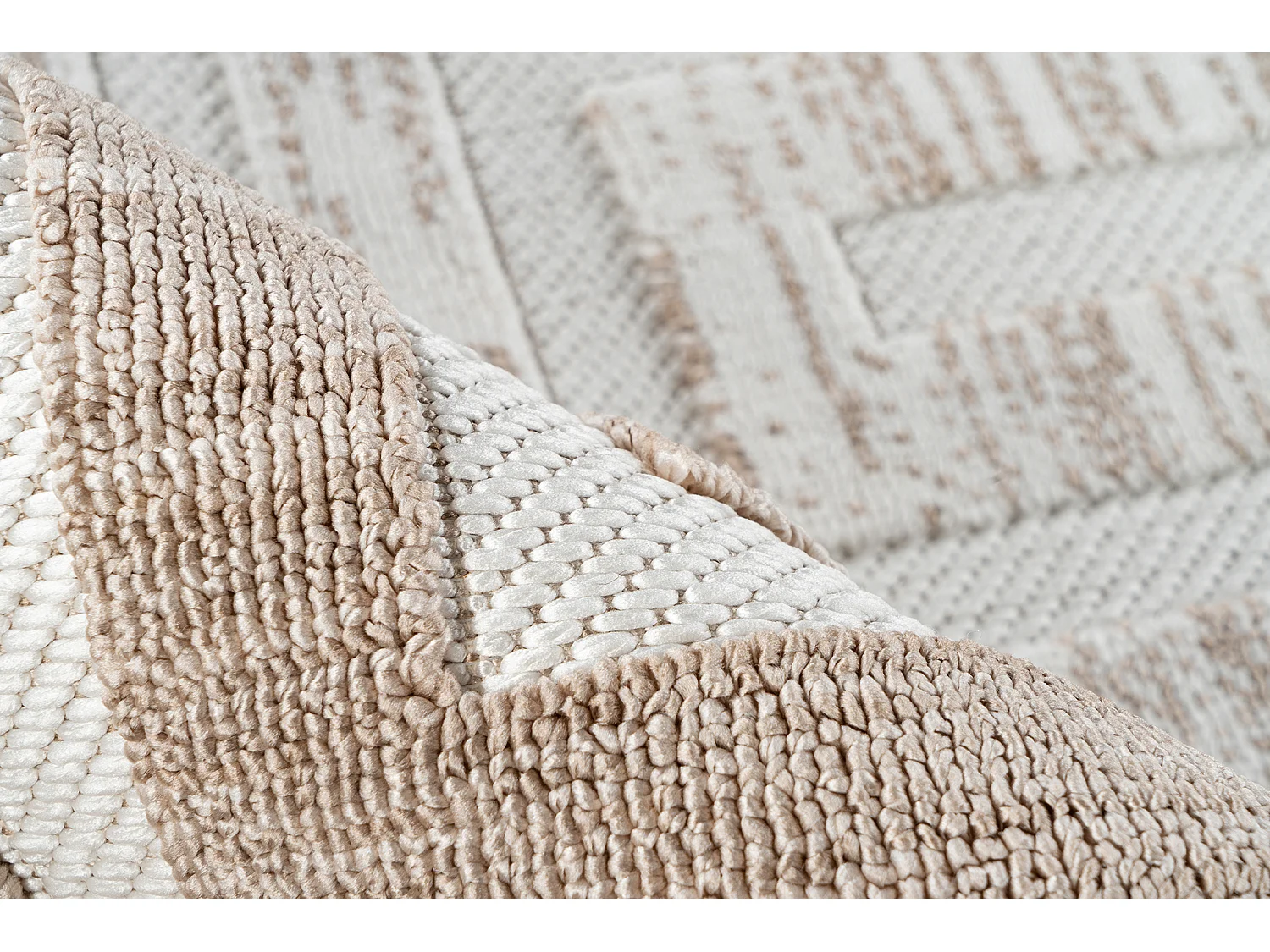 Vloerkleed - Saray 125 Bruin / Beige 120cm x 170cm