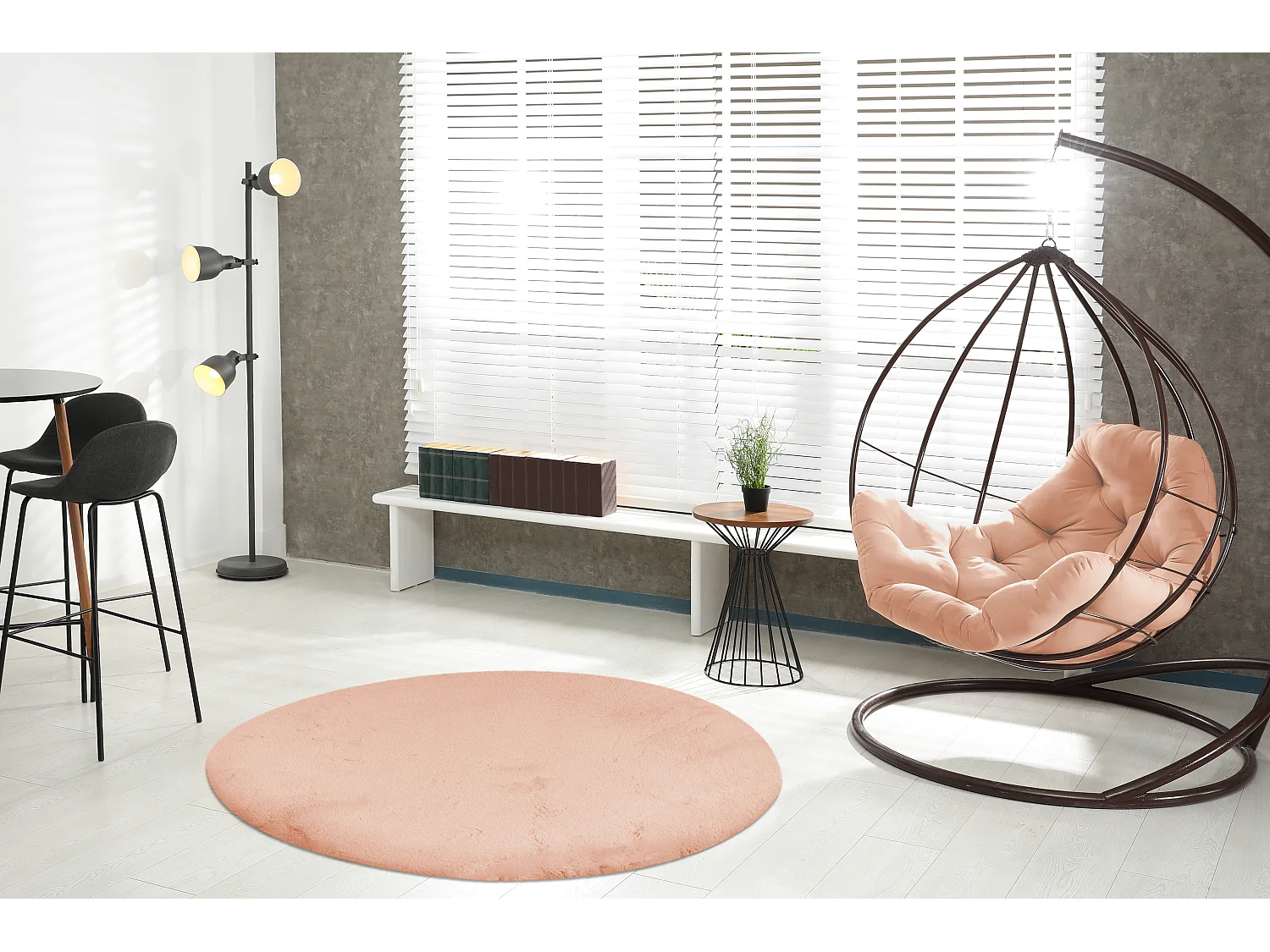 Tapis - Lapin lumiere 525 Creme 120cm autour