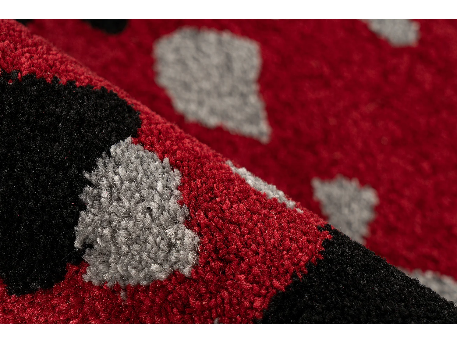 Tapis - Layla 300 Noir / Rouge 120cm x 170cm