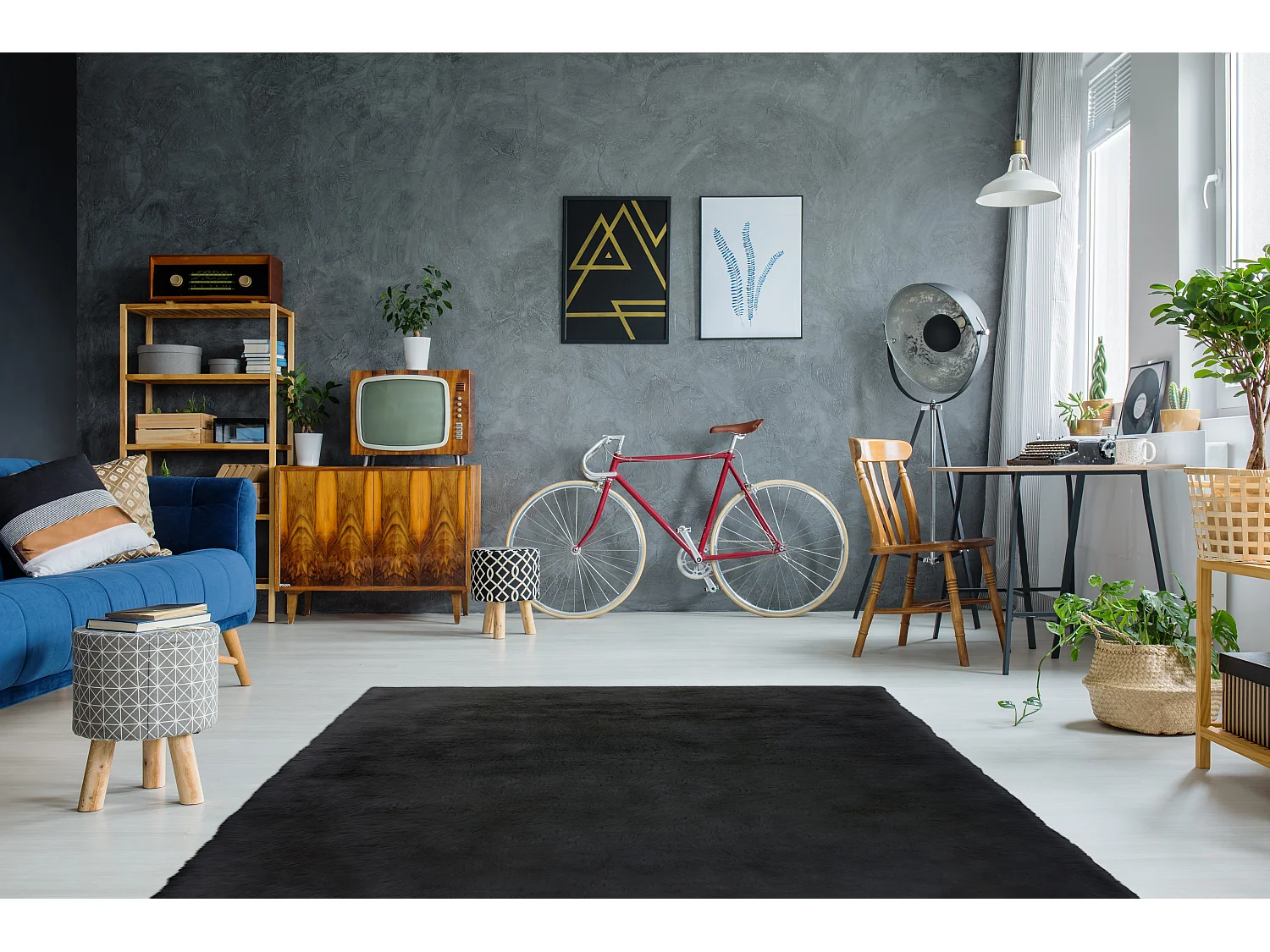 Vloerkleed - Rabbit 100 Antraciet 120cm x 170cm