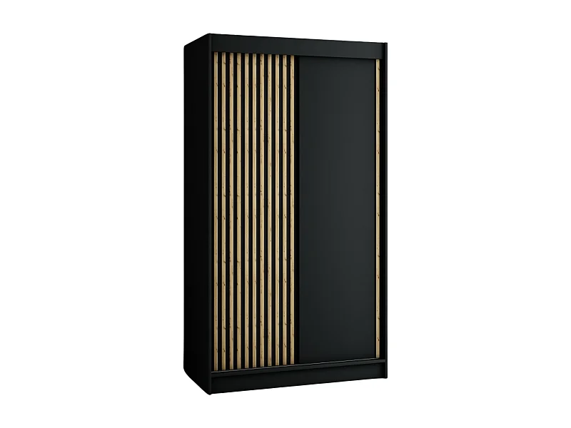 ARMADIO LAMELO AD ANTE SCORREVOLI 200/120/62 2 porte (Nero/Nero/Artisan)