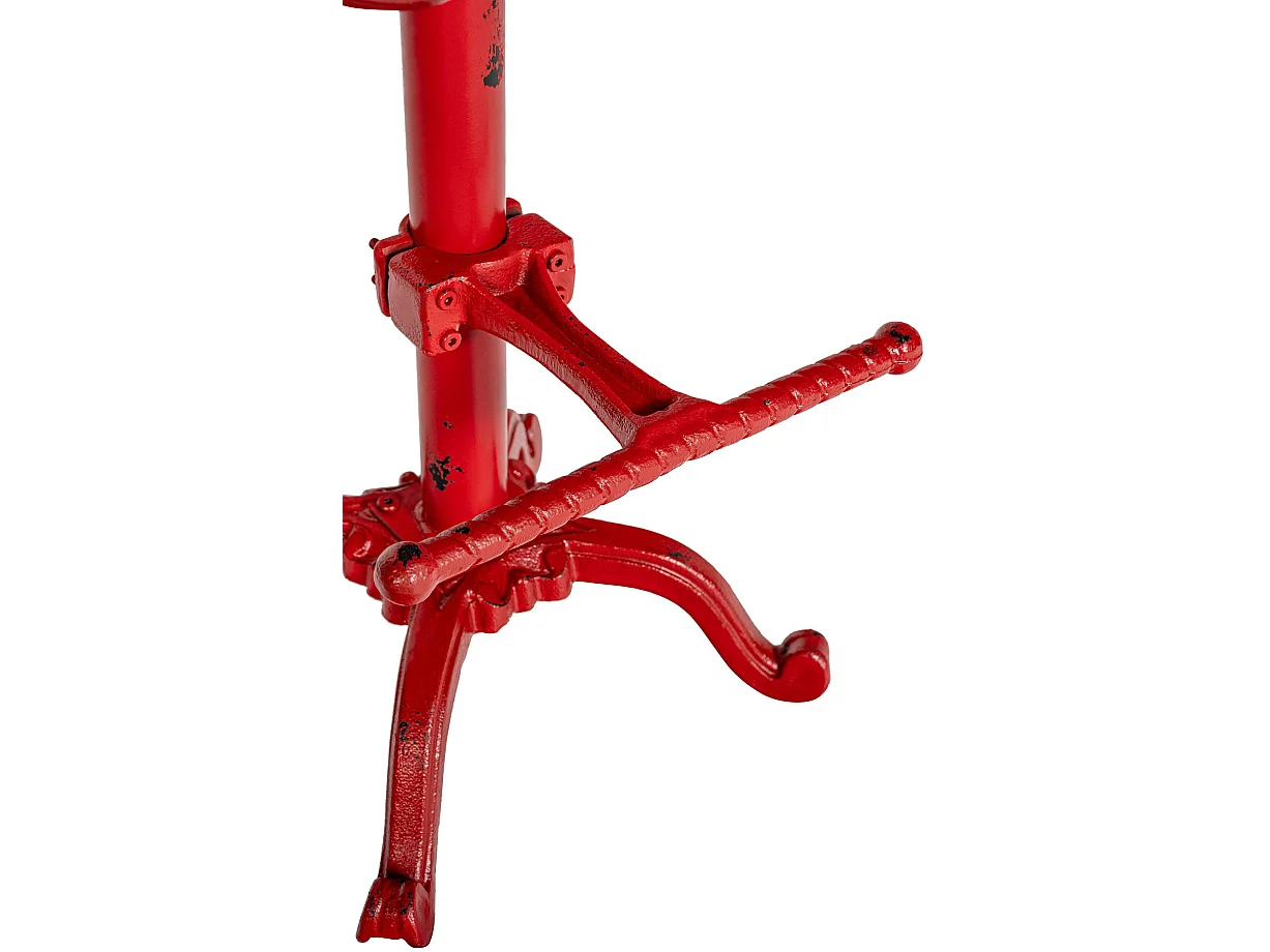 Lot de 2  Tabouret de bar - Métal & Gris - Rouge - Butch