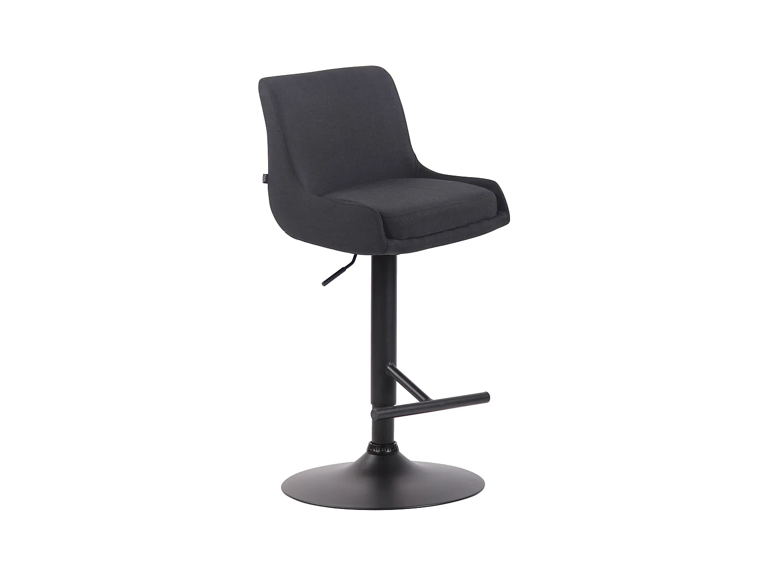 Tabouret de bar - Tissu & Métal - Noir - Club