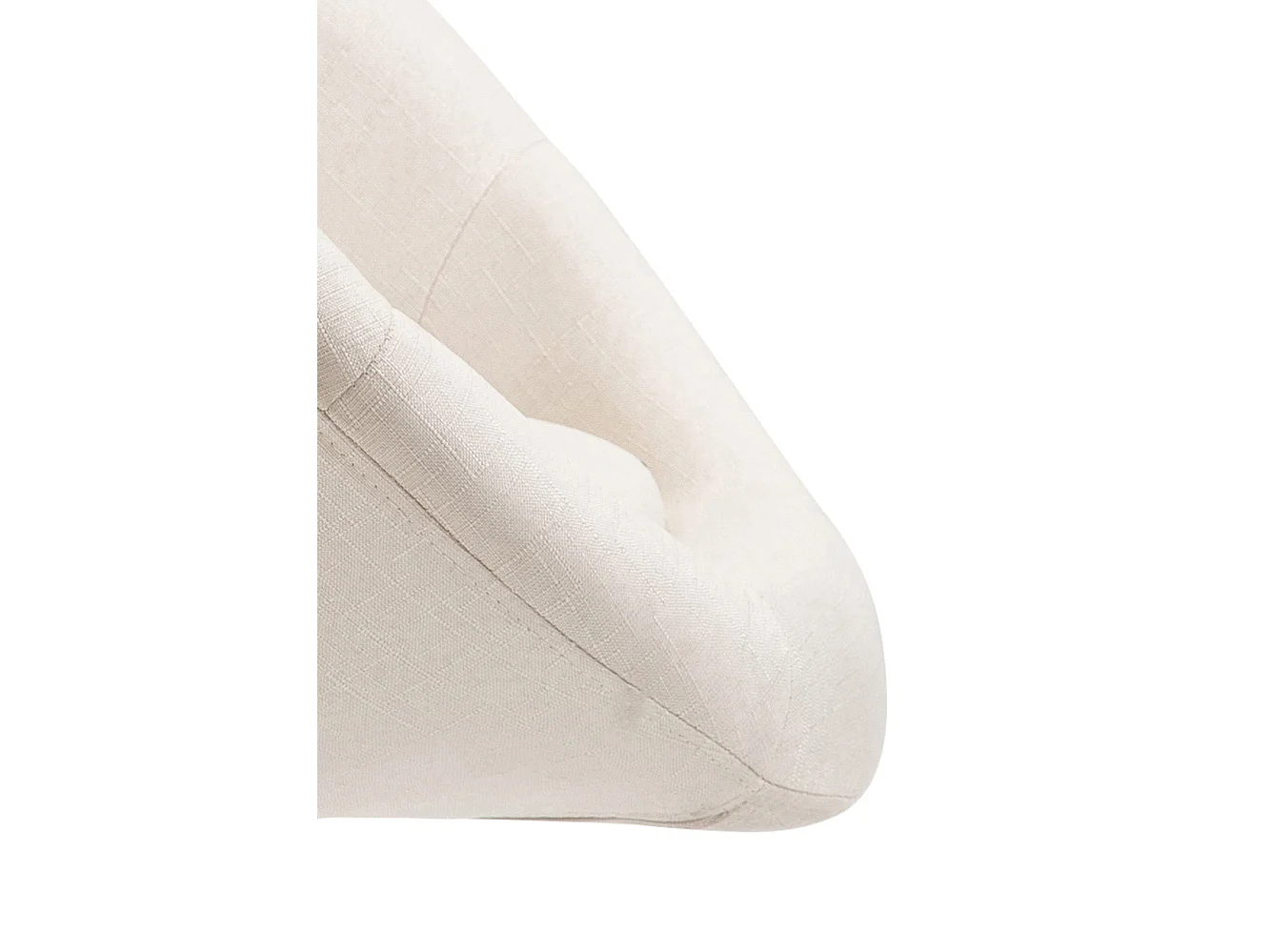 Tabouret de bar - Tissu & Métal - Crème - London