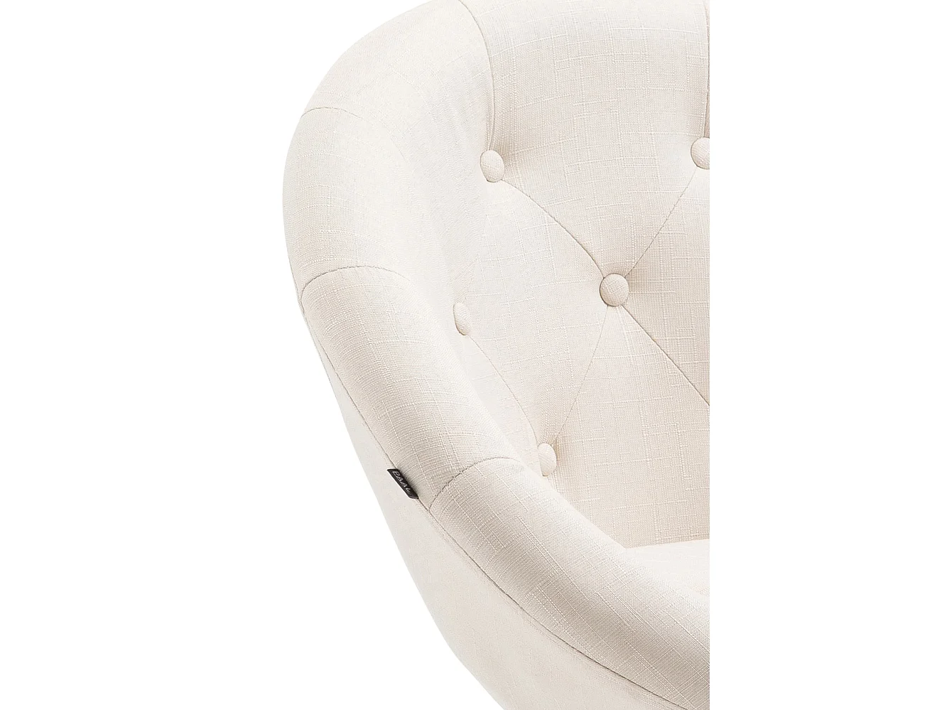 Tabouret de bar - Tissu & Métal - Crème - London