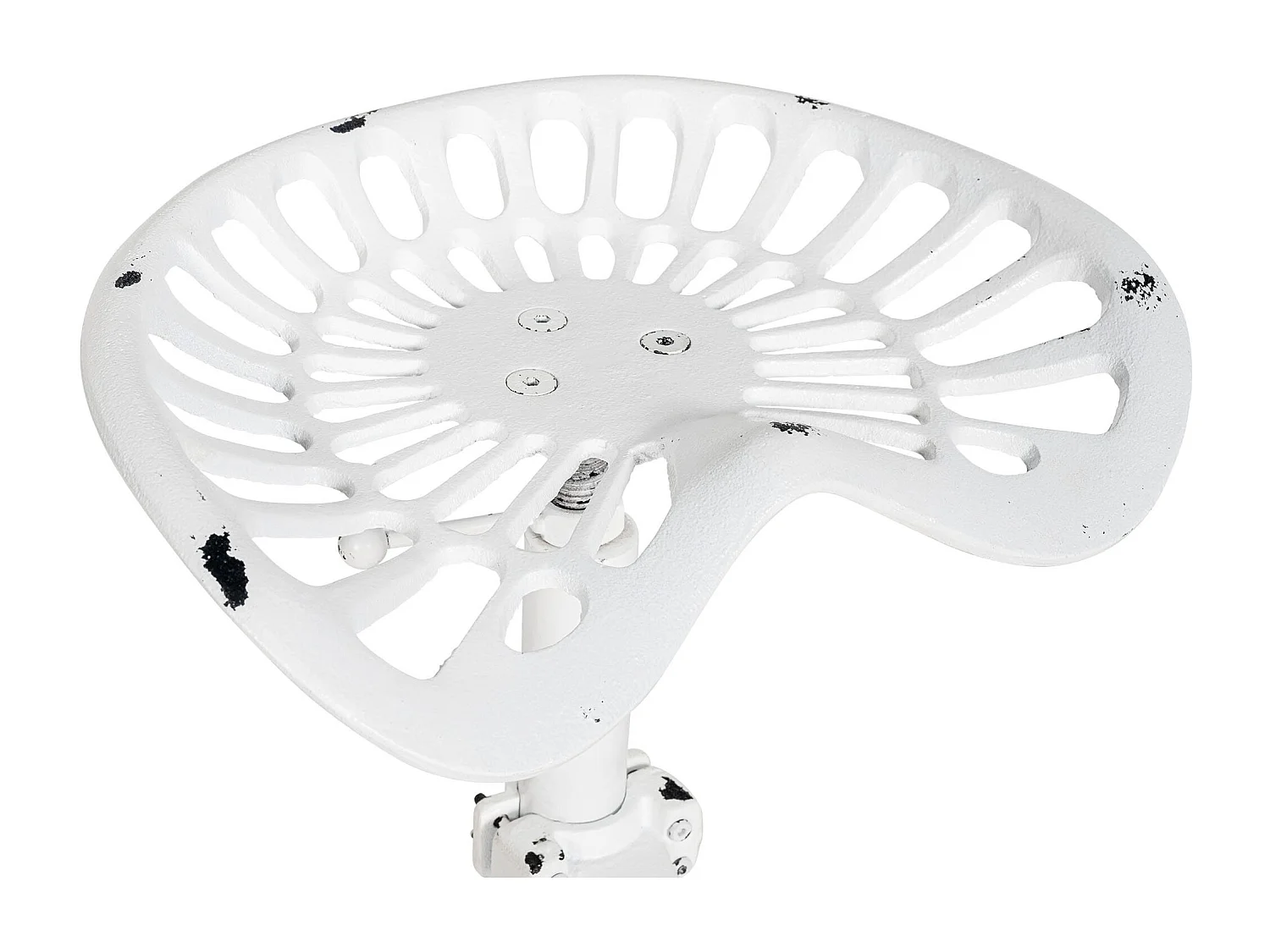 Lot de 2  Tabouret de bar - Métal & Antique clair - Blanc antique - Butch