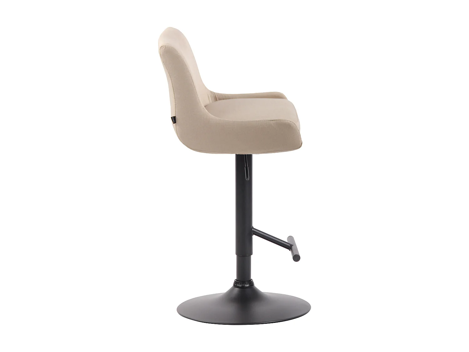 Tabouret de bar - Tissu & Métal - Crème - Club