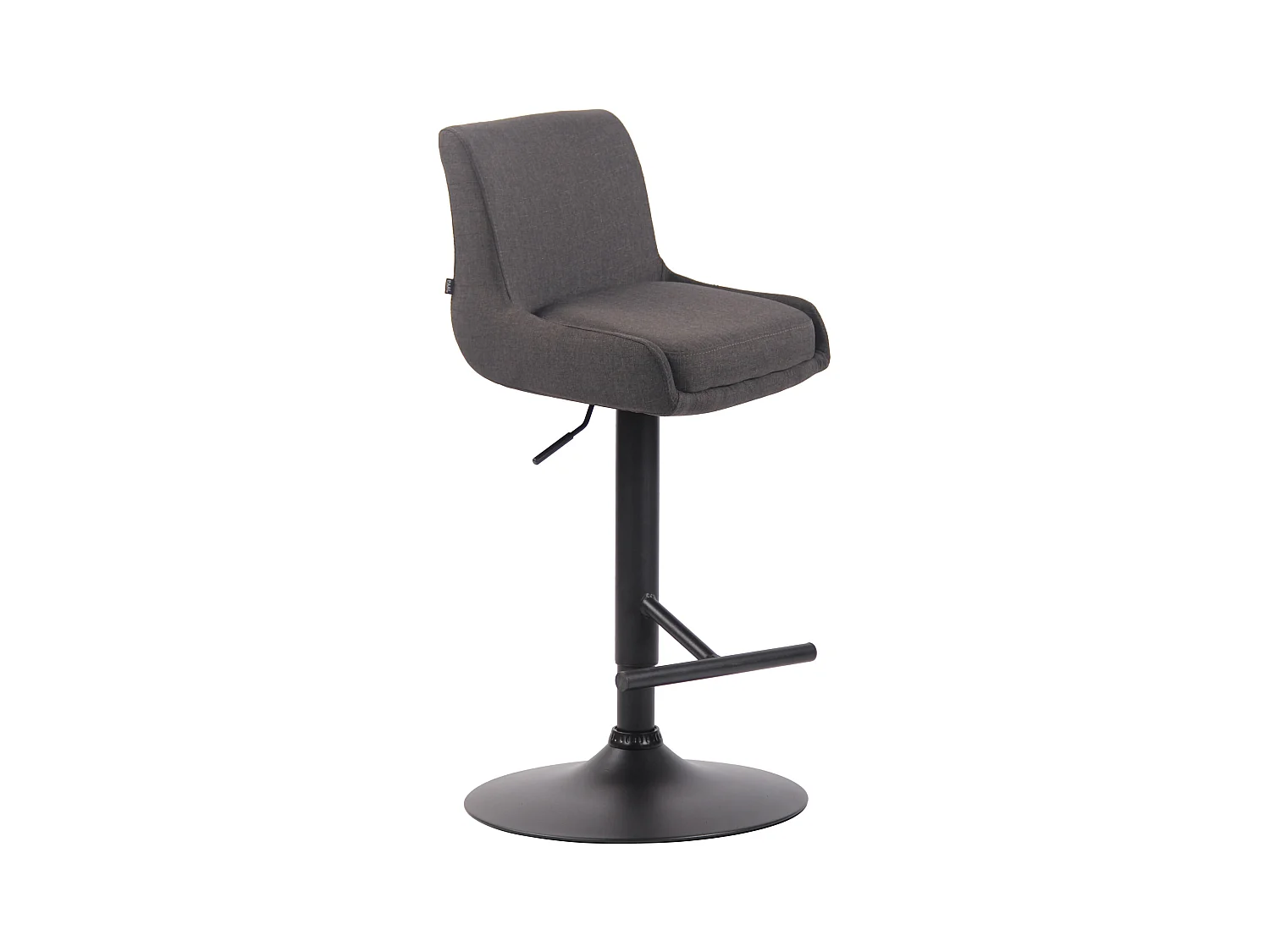 Tabouret de bar - Tissu & Métal - Gris foncé - Club