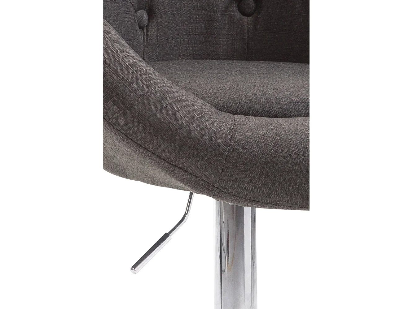 Tabouret de bar - Tissu & Métal - Gris foncé - London