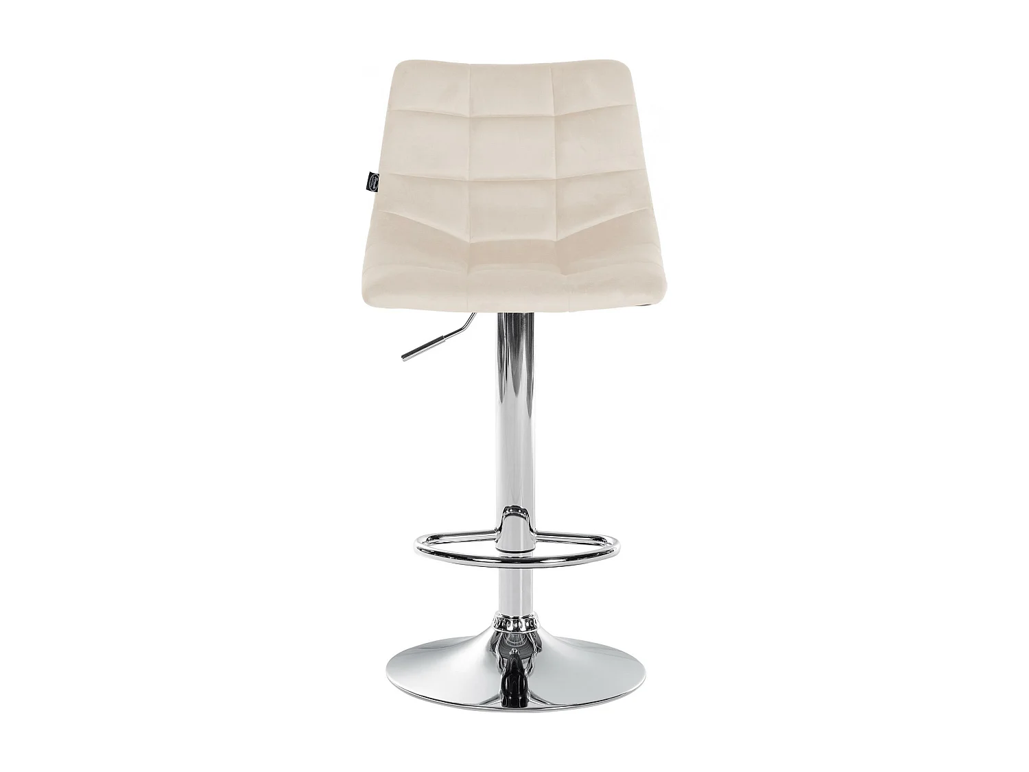 Lot de 2  Tabouret de bar - Velours & Métal - Crème - Jerry