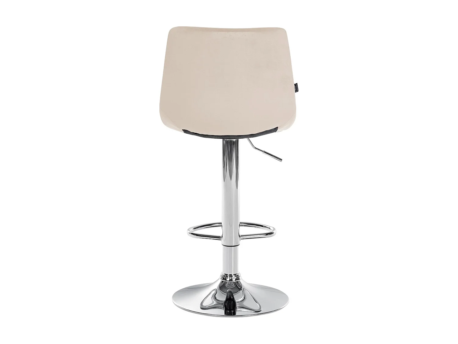 Lot de 2  Tabouret de bar - Velours & Métal - Crème - Jerry