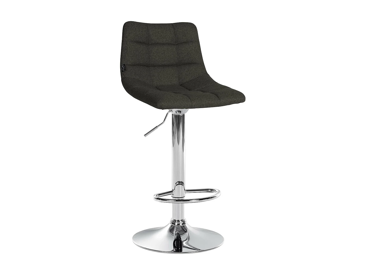 Tabouret de bar - Tissu & Métal - Gris foncé - Jerry