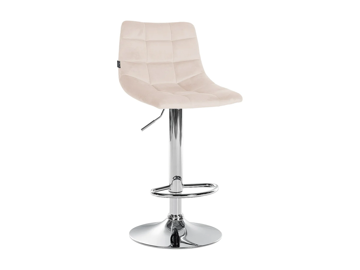 Lot de 2  Tabouret de bar - Velours & Métal - Beige - Jerry