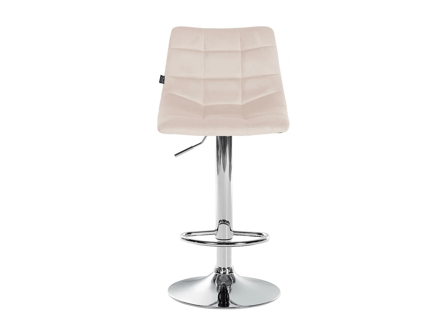 Lot de 2  Tabouret de bar - Velours & Métal - Beige - Jerry