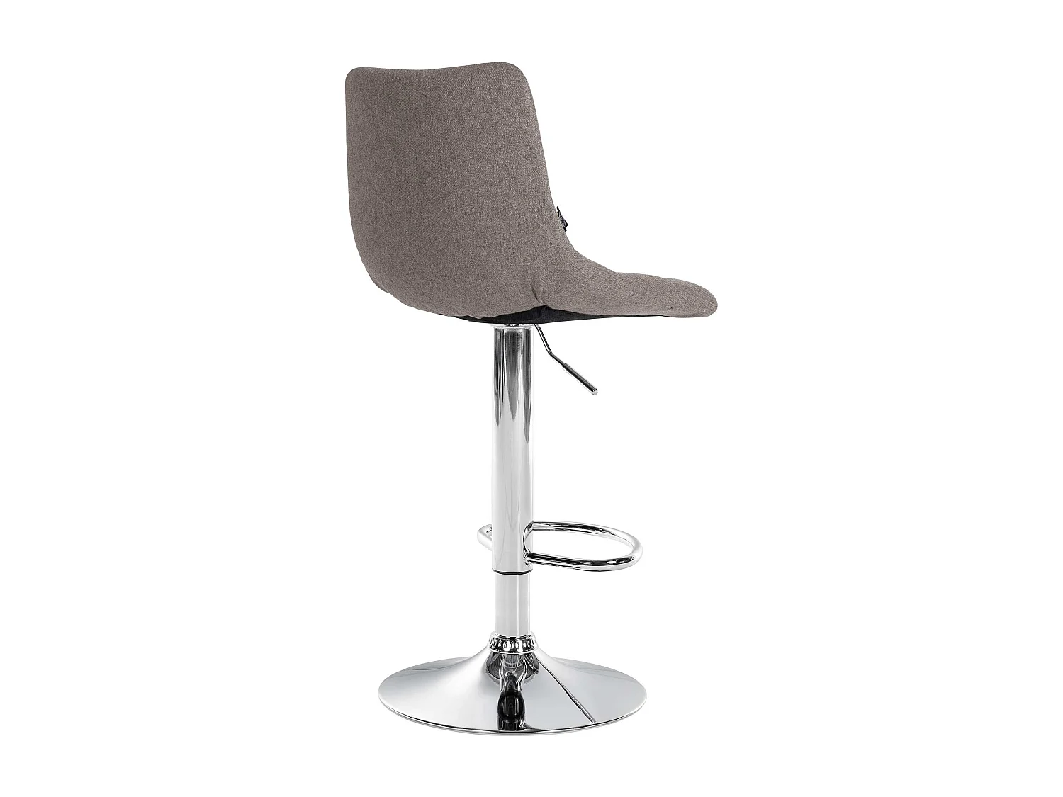 Tabouret de bar - Tissu & Métal - Gris - Jerry
