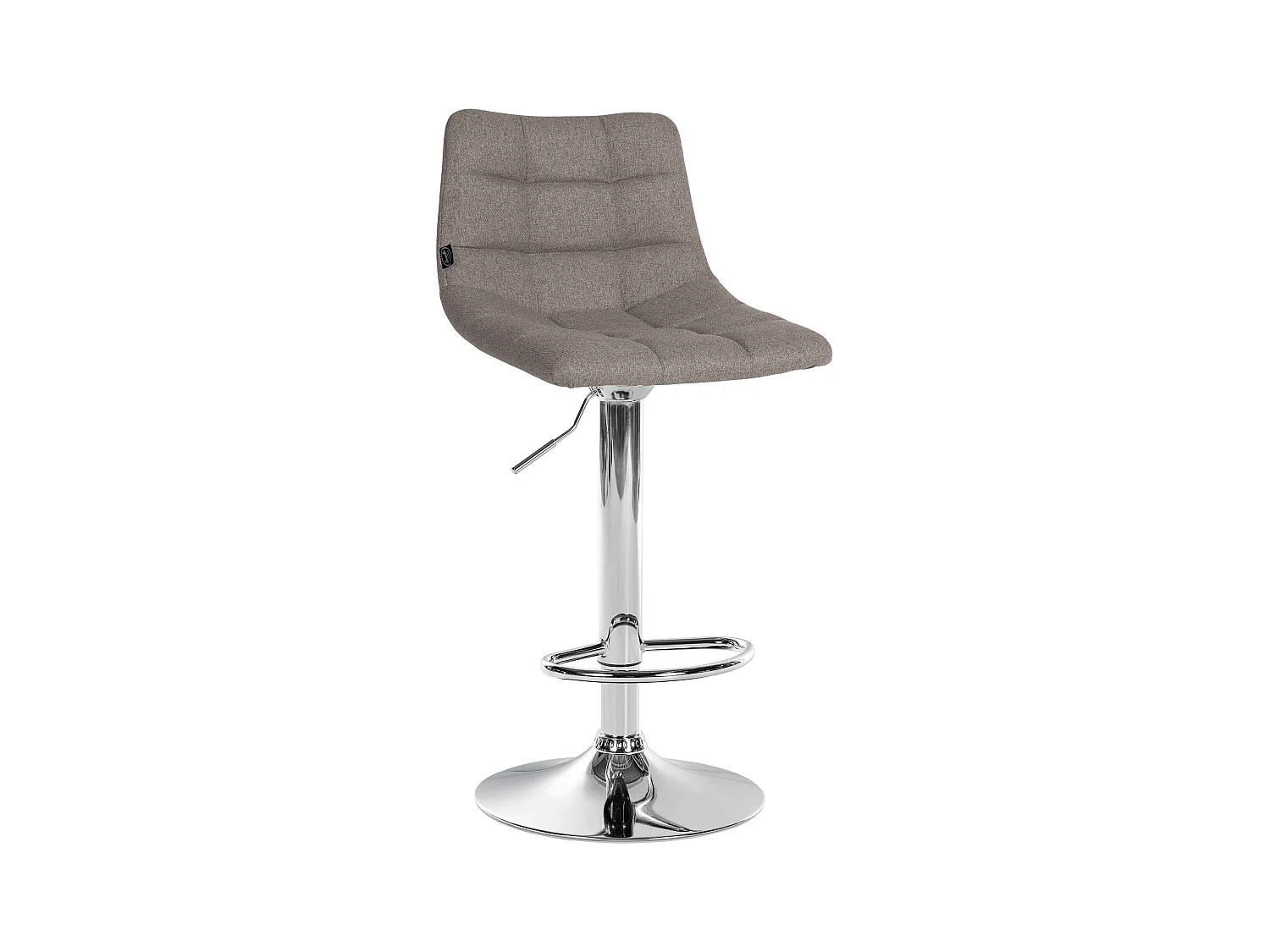 Tabouret de bar - Tissu & Métal - Gris - Jerry
