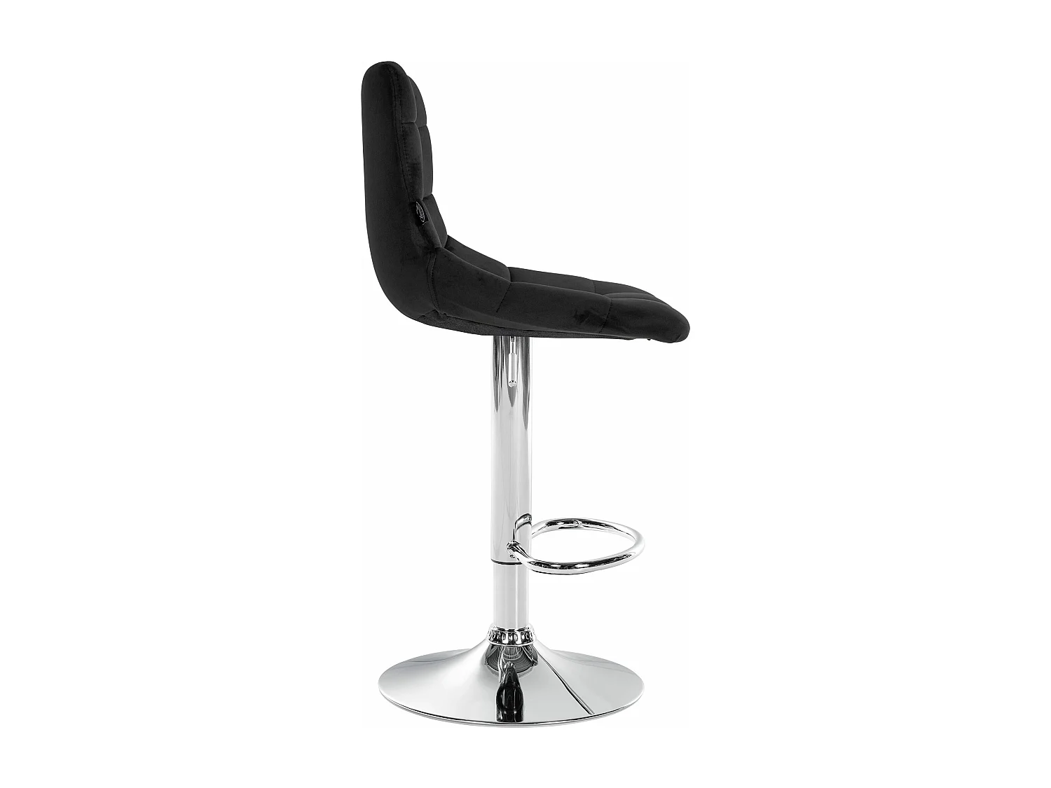 Lot de 2  Tabouret de bar - Velours & Métal - Noir - Jerry