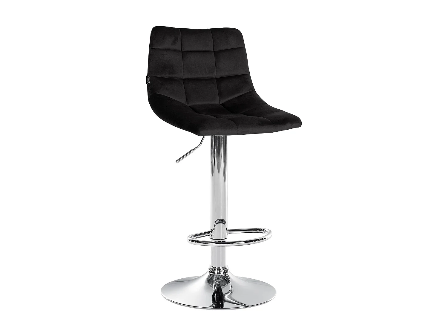 Lot de 2  Tabouret de bar - Velours & Métal - Noir - Jerry