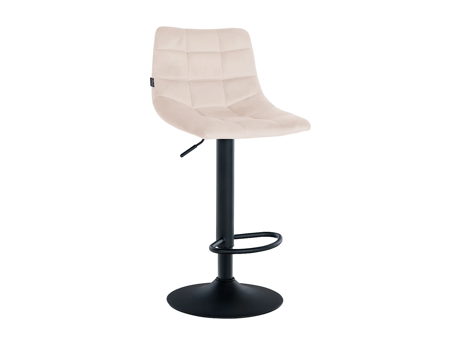 Lot de 2  Tabouret de bar - Velours & Métal - Beige - Jerry