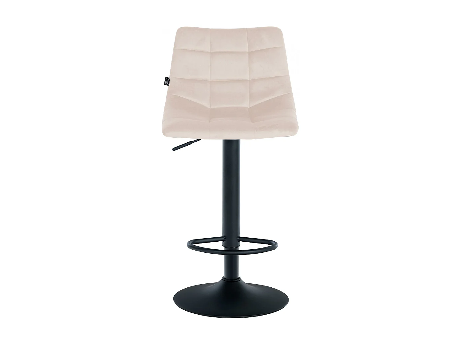 Lot de 2  Tabouret de bar - Velours & Métal - Beige - Jerry