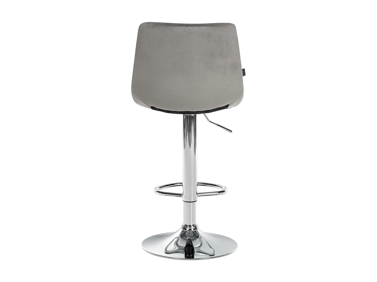 Lot de 2  Tabouret de bar - Velours & Métal - Gris - Jerry