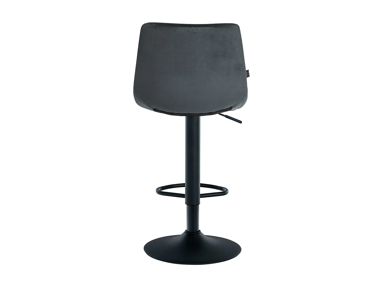 Lot de 2  Tabouret de bar - Velours & Métal - Gris foncé - Jerry