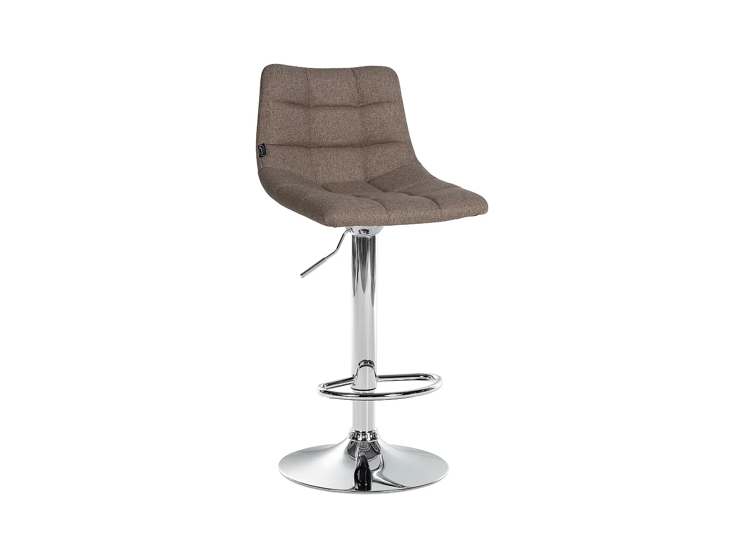 Tabouret de bar - Tissu & Métal - Taupe - Jerry